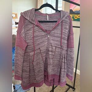 XS Free People Purple Knit Sweater/Hoodie